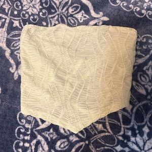 SHEIN Cream Textured Crop Top